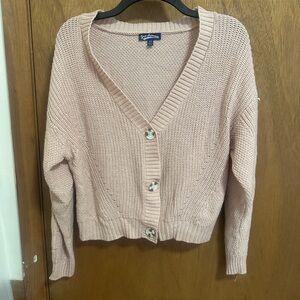 Freshman Blush Button-Up Cardigan